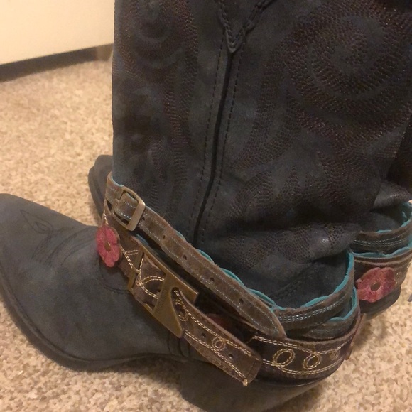 Durango Navy Floral Boots - Picture 3 of 3